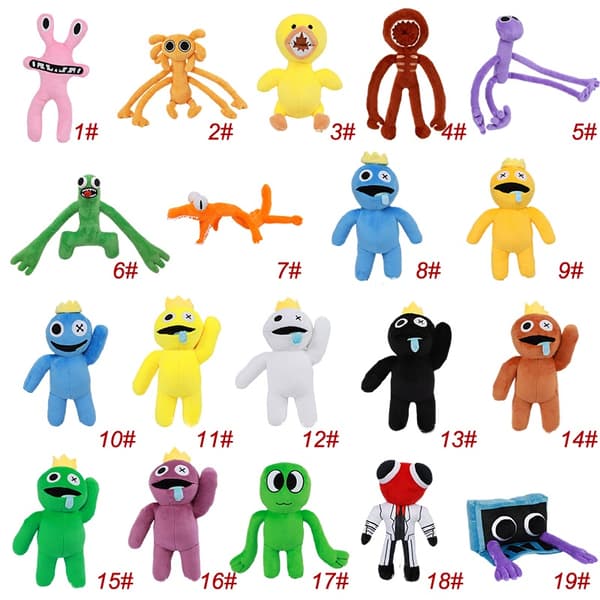 Rainbow Friends Udstoppede Dyr Legetøj Blå Monster Blød Plys Dol -1 - Perfet Style3 30cm