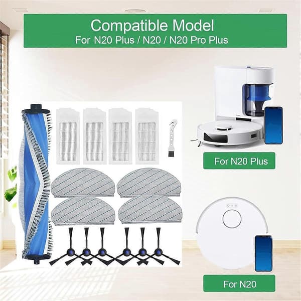 Kompatibel med Ecovacs Deebot N20 Plus, N20, N20 Pro Plus robotstøvsuger - Perfekt