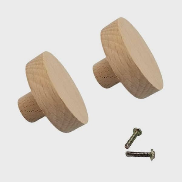 20-pack träknoppar, trähandtag, runda naturliga träknoppar, trälåda
