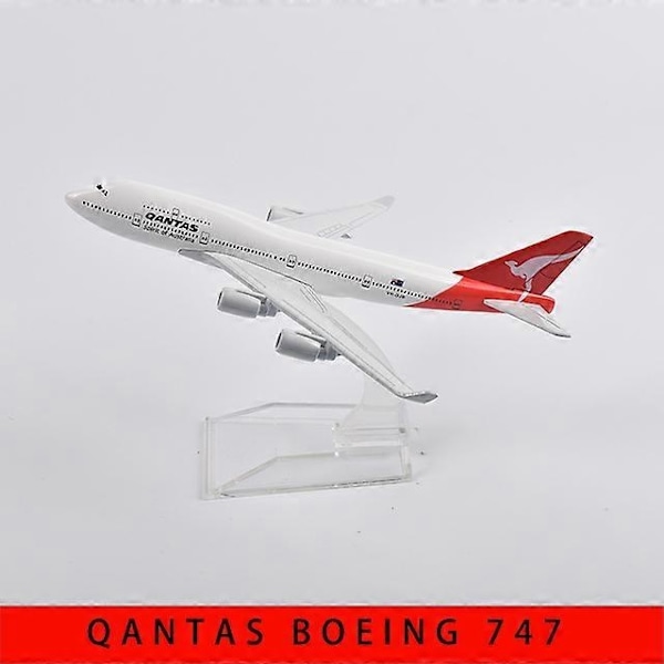 16cm Qantas Boeing 747 Flygplansmodell Diecast Metall 1/400 Skala Flygplansmodell Presentkollektion-Perfekt Qantas B747