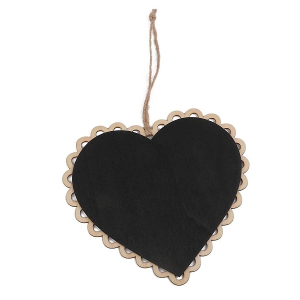 hjärta hängande svart tavla med rep för bröllop heminredning - Perfet