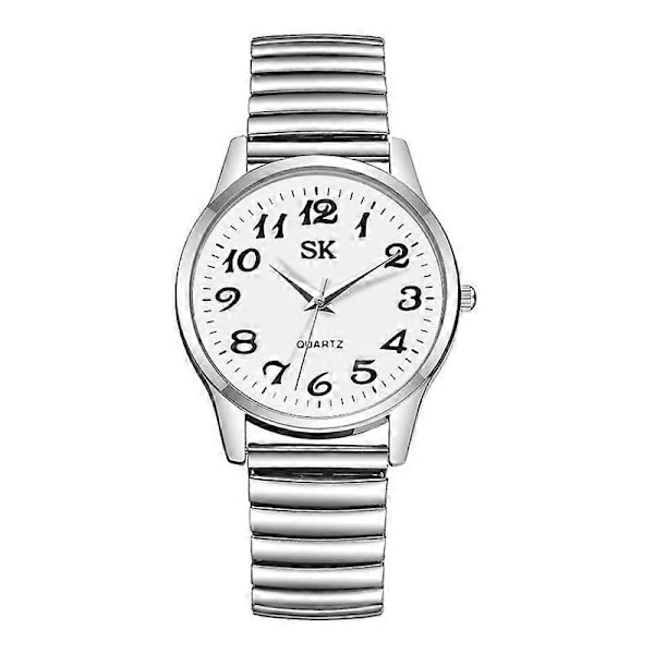 Herr Dam Armbandsur Par Flexibelt Stretchband Quartz Klockor-Perfet Men