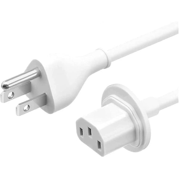 Udskiftningsstrømadapter forlængerledning kompatibel med iMac 20 tommer 21,5' 24 tommer 27 tommer strømforsyningsledning, hvid-Perfet