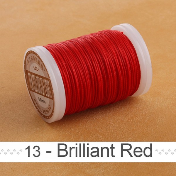 2021 Læderhåndværkssyning Læder rund vokstråd 0,6 mm rund - Perfet Brilliant Red