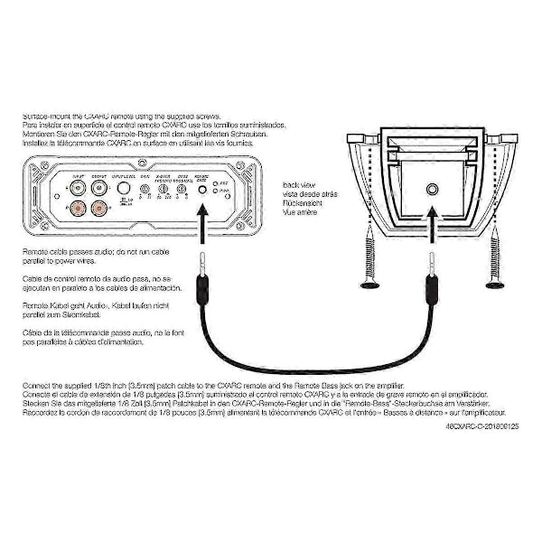 Kompatibel med KICKER CX-Series Forstærkere Fjernbetjening CXARC 46CXARC med Kicker 46CXARC CXARC Control-Perfet