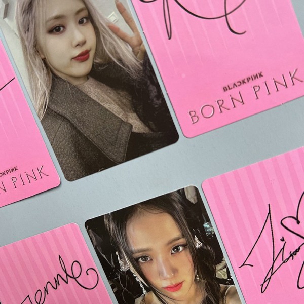 Kpop Black and Pink Album FÖDD ROSA fotokort JISOO JENNIE LIS - Perfet