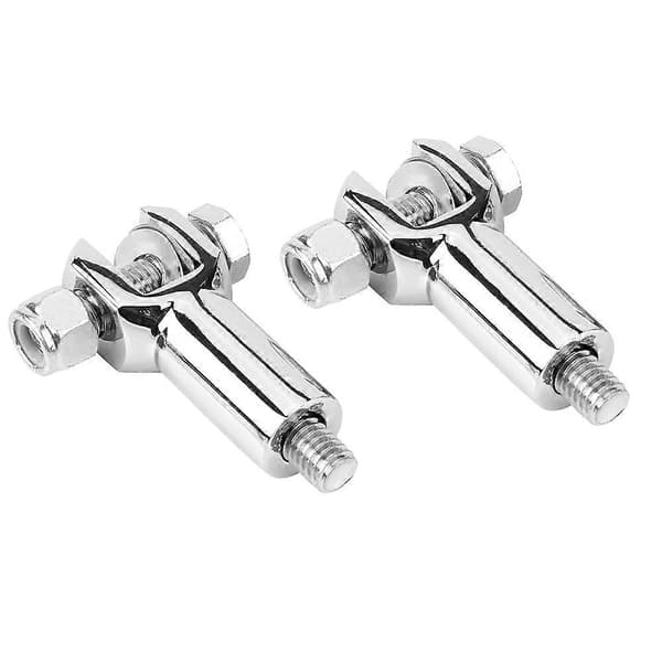 1 par passagerfodstøtter Support Mount Clevis Kit Kompatibel med Softail 2000-2006 Sølv-Perfet