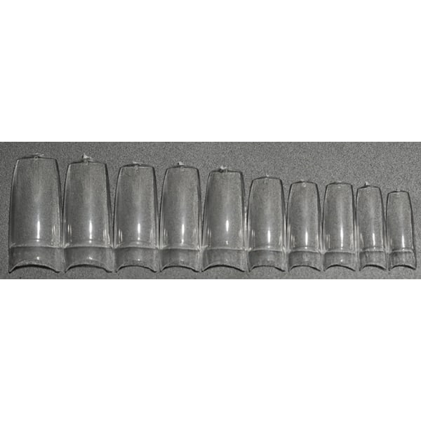 500 stk neglespidser løse negle akryl neglespidser - Perfet transparent