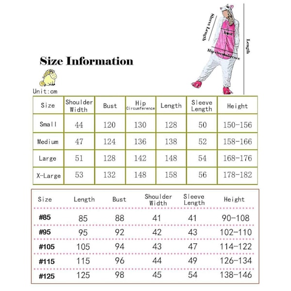 Enhörning Djur Badrock Sovkläder-Perfekt pinkunicorn XL