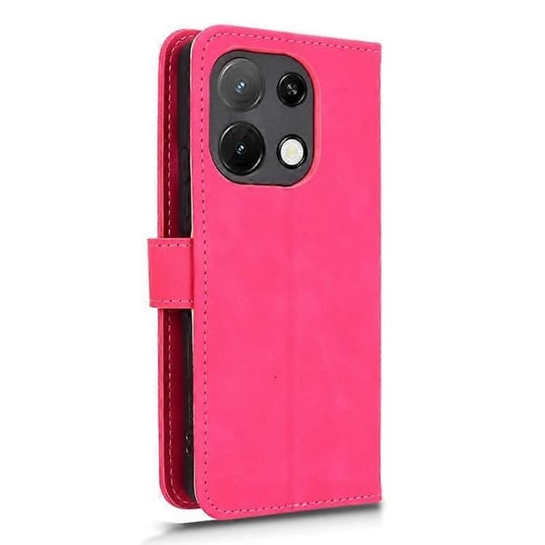för Umidigi Note 100 Läderfodral Hudkänsla Anti-Fall Plånbok Flip Telefonfodral - Perfekt Pink