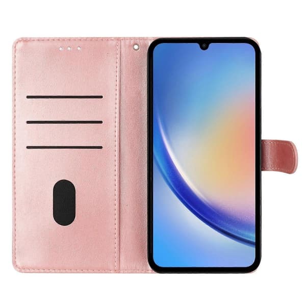 Fjäril Kärlek Blomma PU Fodral Kompatibelt med Pixel 6 Pro - Perfet Red gold