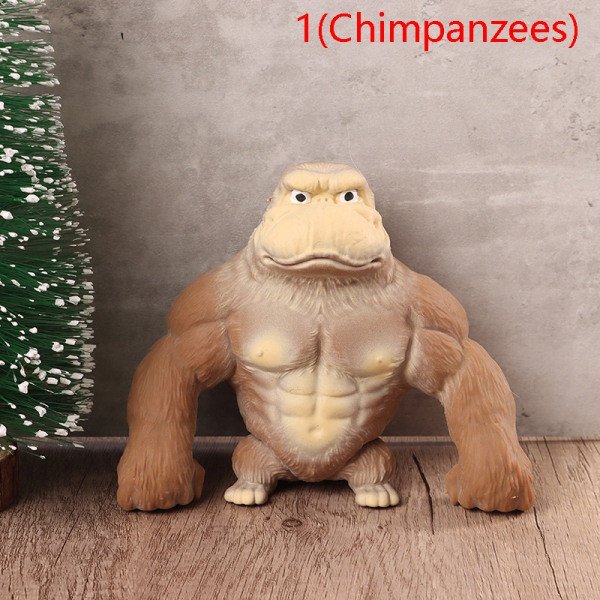 Dekompression Gorilla Elastic Monkey Anti-stress leksaker presenter - Perfet 1(Chimpanzees)