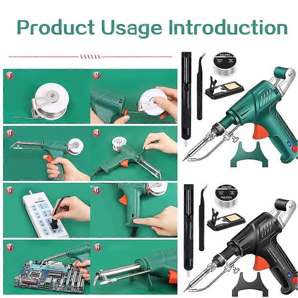 3-i-1 Svejsning, Skæring & Rustfjernelsessæt - Hurtig Opvarmning, Ergonomisk, Ideel til Begyndere & Gør-det-selv-Perfekt Black US plug