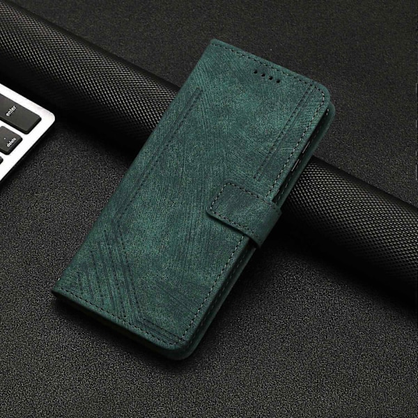 Fodral Kompatibelt med Samsung Galaxy A32 5G Magnetiskt Stänk- och Reptåligt Läder Flipfodral Kompatibelt med Samsung Galaxy A32 5G Fodral - Perfekt Green