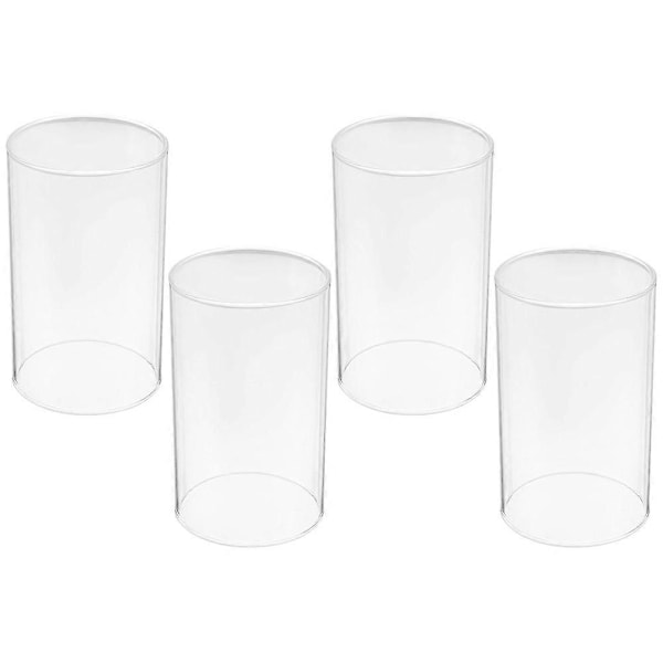 4 st Transparenta Glas Hantverk Ljus Skydd Cylinder Ljus Skydd Dekorationer-Perfekt