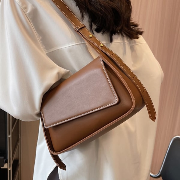Advanced Texture Niche Bag Uusi naisten laukku Suosittu Olkalaukku Olkavarsi Pieni Neliömäinen Laukku - Perfet Brown