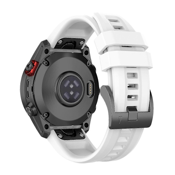 Silikoninen 26 mm ranneke Garmin Fenix 7x/6x/5x -kellolle, hihna, ranneke - Perfet White