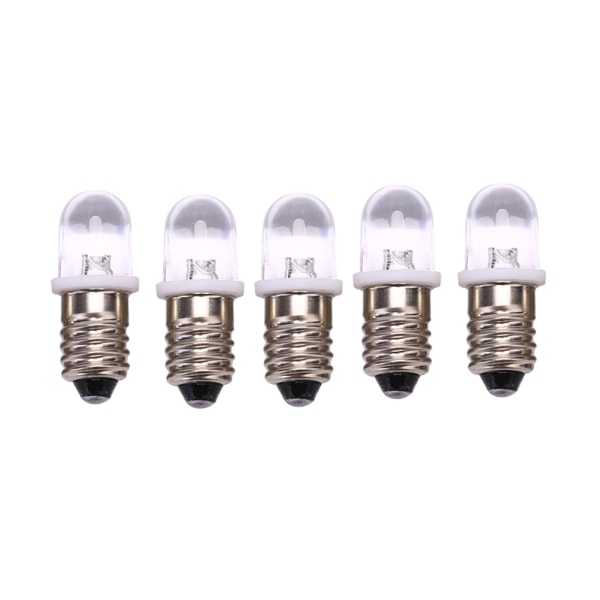 5kpl E10 LED-lamppu DC 3V 4,5V Instrumenttilamppu Merkkivalo - Perfet white DC4.5V