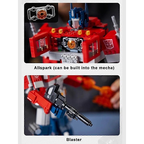 1508 Deler Robotbil leker Optimus Prime Byggeklosser 10302 Lastebil Transformert Autobot Deformasjon Filmer Gave til Barn-Perfekt