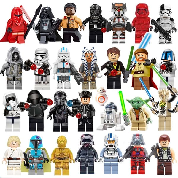 29: Star Wars Byggklossar Minifigur Luke Darth Vader