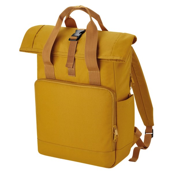 Bagbase Unisex Voksen Roll Top Genbrugt Twin Handle Backpack One - Perfet Mustard Yellow One Size