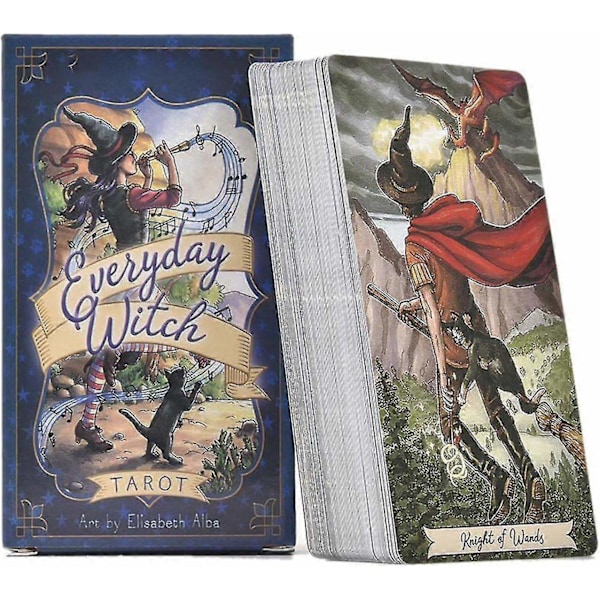 78 kpl Everyday Witch Tarot -kortit: Kysy ja tiedä myyttinen kohtalo ennustamiseen onnenpeleihin Taort-pakka lautapelejä - Täydellinen
