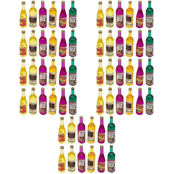 60 mini hustilbehør Charmerende vinflasker Udsøgt flaskepynt - Perfet 60 pcs 3.6X0.95CM