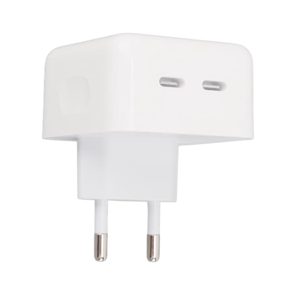35W dobbel USB-C hurtiglader, med PD-datakabel og europeisk plugg