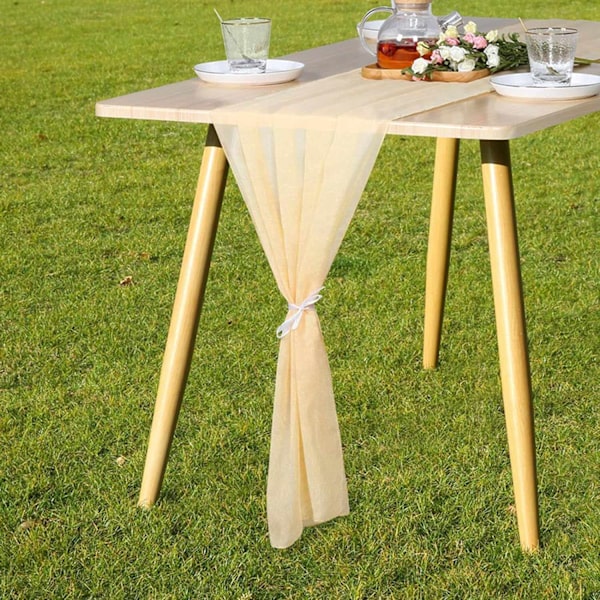 Chiffong Bordslöpare 70 x 300cm - Romantisk bordsdekoration för bröllop - Perfet