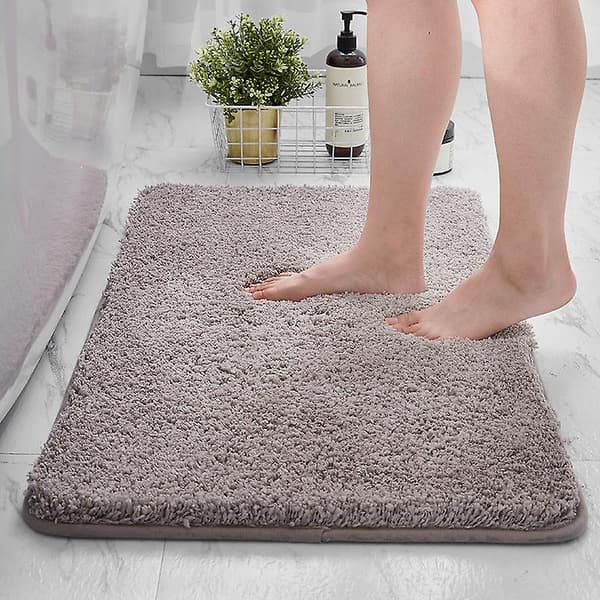 Baderomsmatte sklisikker absorberende dusjrom baderomsteppe tykt teppe - Perfet Gray 40*60cm