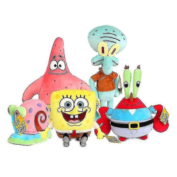 SpongeBob SquarePants Plysjleketøy Patrick Star Squidward Dukke V - Perfekt Krabs boss