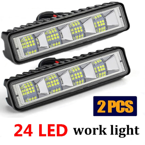 2 stk 6 tommer LED arbejdslys Spot Beam Bar Bil SUV OffRoad kørsel - Perfet 24LED 2PCS