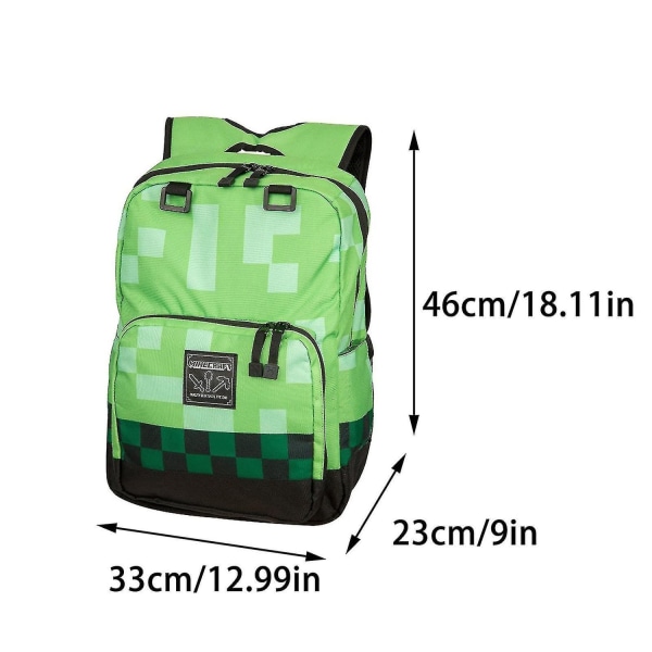 Perfekt Minecraft Skolväska Grundskolebarn Skolväska Ryggsäck Style 1 - Perfet style 1