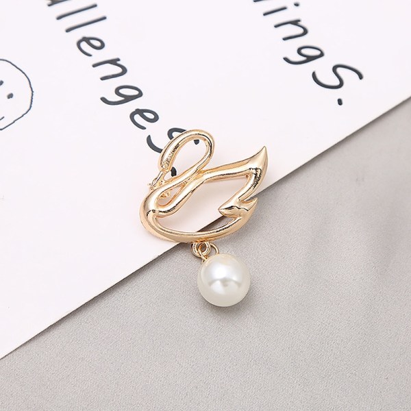 Metal Pearl Pendant Broche Simple Atmosphere Tøj Hat Decora - Perfet A14