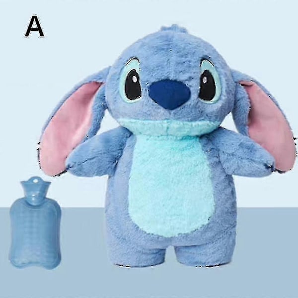Mjuk varmvattenflaska i plysch för vinterbruk, perfekt present med funktion för varmvattenpåfyllning Stitch