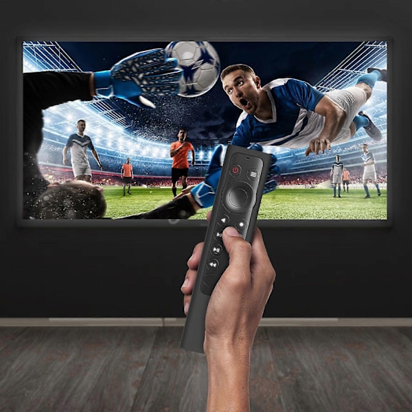 Beskyttende silikonhylser for kontroller Kompatible med NVIDIA Shield TV Pro fjernkontroll, hudvennlig dekselpose, svart-Perfekt Black
