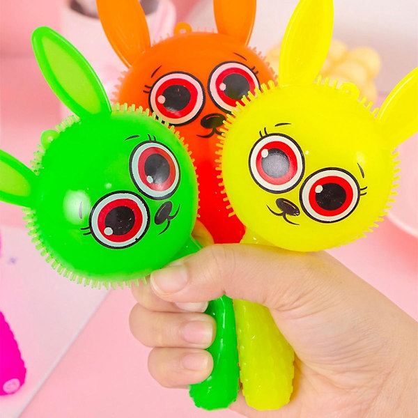 Håndholdt Let Gummi legetøj Finger Dekompressions Stick legetøj Blød Klemme Stress Relief legetøj - Perfekt Luminous Handle Bear