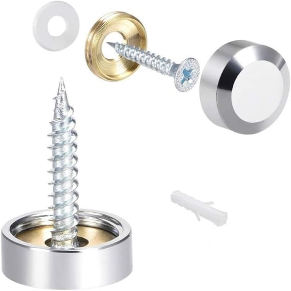 8 st dekorativa spegelskruvlock 16MM - Perfekt 16mm
