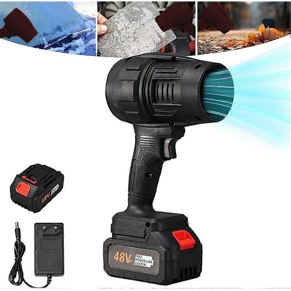 2025 Sladdlös Lövblås Handhållen Turbo Jet Blåsare-Perfet Black