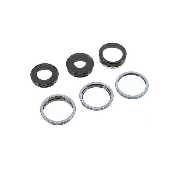 Kompatibel med iPhone 13 Pro/13 Pro Max 1 Set Bakre Kamera Lins Ring Skydd med Glaslins (utan Logotyp)-Perfet Blue