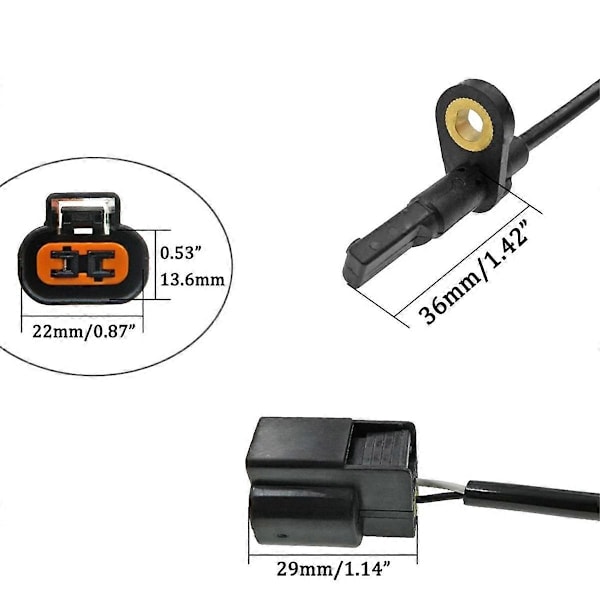 MR977399 & MR977400 Bakre Vänster Höger ABS Hjulhastighetssensor Kompatibel med Grandis (NA4W) 2004-2010 2.4L-Perfet