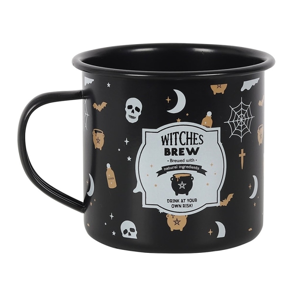 Witches Brew Emaljekrus Sort/Hvid/Brun - Perfet Black/White/Brown One Size