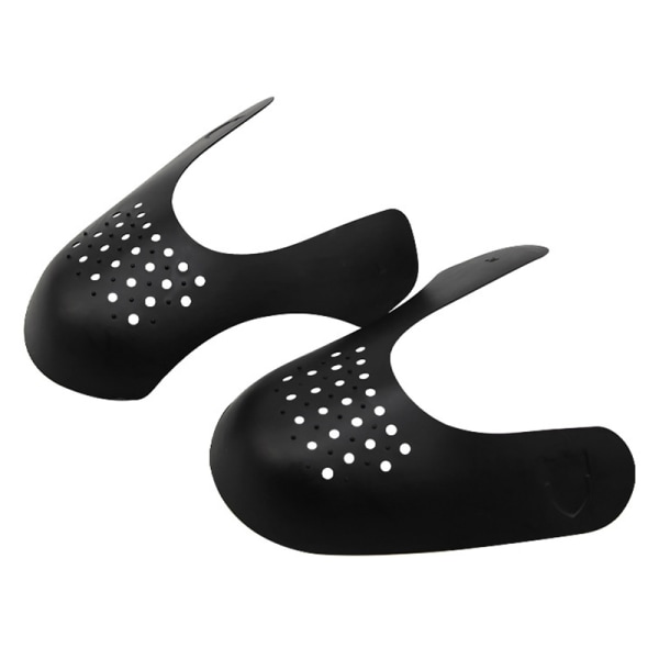 2 stk New Shoe Care Sneaker Anti Crease Toe Caps Protector Size - Perfet Black L