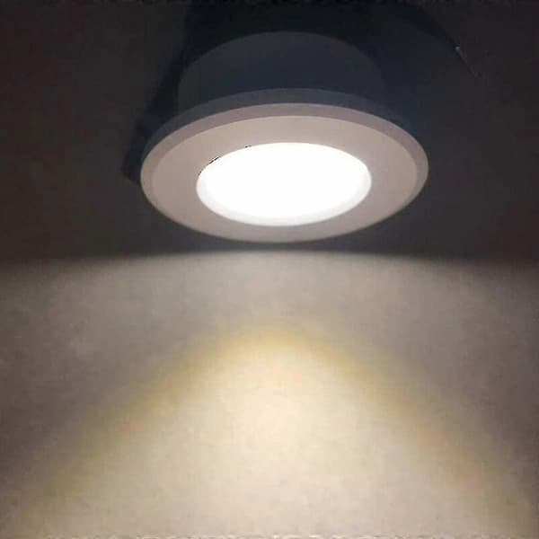 Set med 4 Mini Infällda LED Spotlights 3w Varmvit, Mini LED Spotlight för Skyltfönster, Registreringsskyltsbelysning Inkl. Separat Transformator-Perfekt