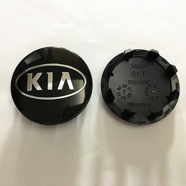 Sorte Kia Motors Hjulkapsler Navkapsler 60mm Kompatible med P-Perfet