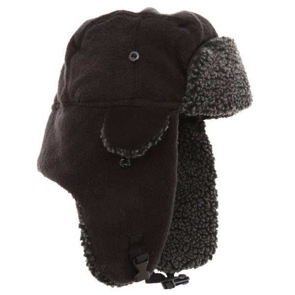 EX-BUTIKER unisex miesten/naisten fleece-trapper-hattu, hiihtohattu B - täydellinen Black 60cm