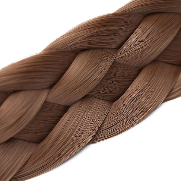 Tjockt Flätat Elastiskt Hårband Håraccessoar för Kvinna-Perfekt lightbrown