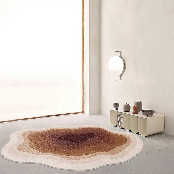 Nordisk stil blødt tæppe stue tæppe soveværelse tæppe uregelmæssig sky-formet sofa kaffebord gulvtæppe indgangsdør måtte - perfekt 2 60X90CM