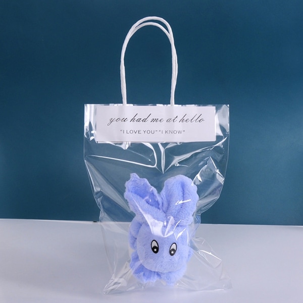 e Bunny Shape Towel Nenäliina Holiday Celebration Gift Pehmo - Perfet Blue With-bag