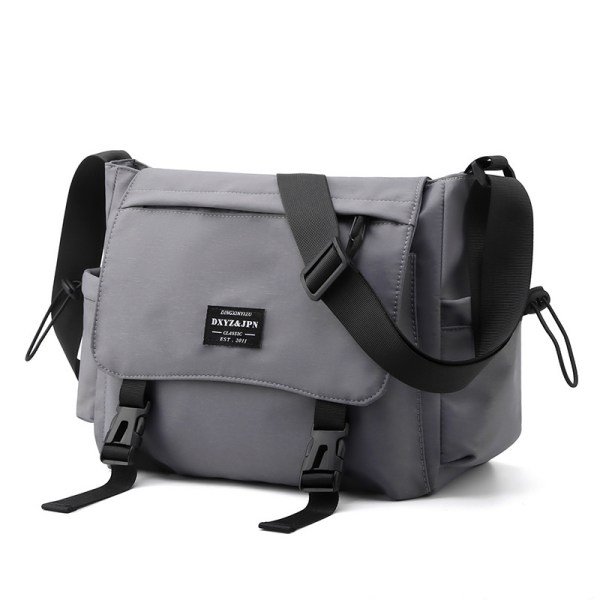 grå*Messenger Bag Stor Bok Laptop Shoulder Skolväska Dam - Perfet
